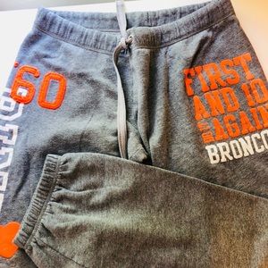 PINK/Broncos Gray Sweatpants